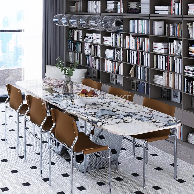 product ocean storm marble conference room table design blue marble conference table worktop-2