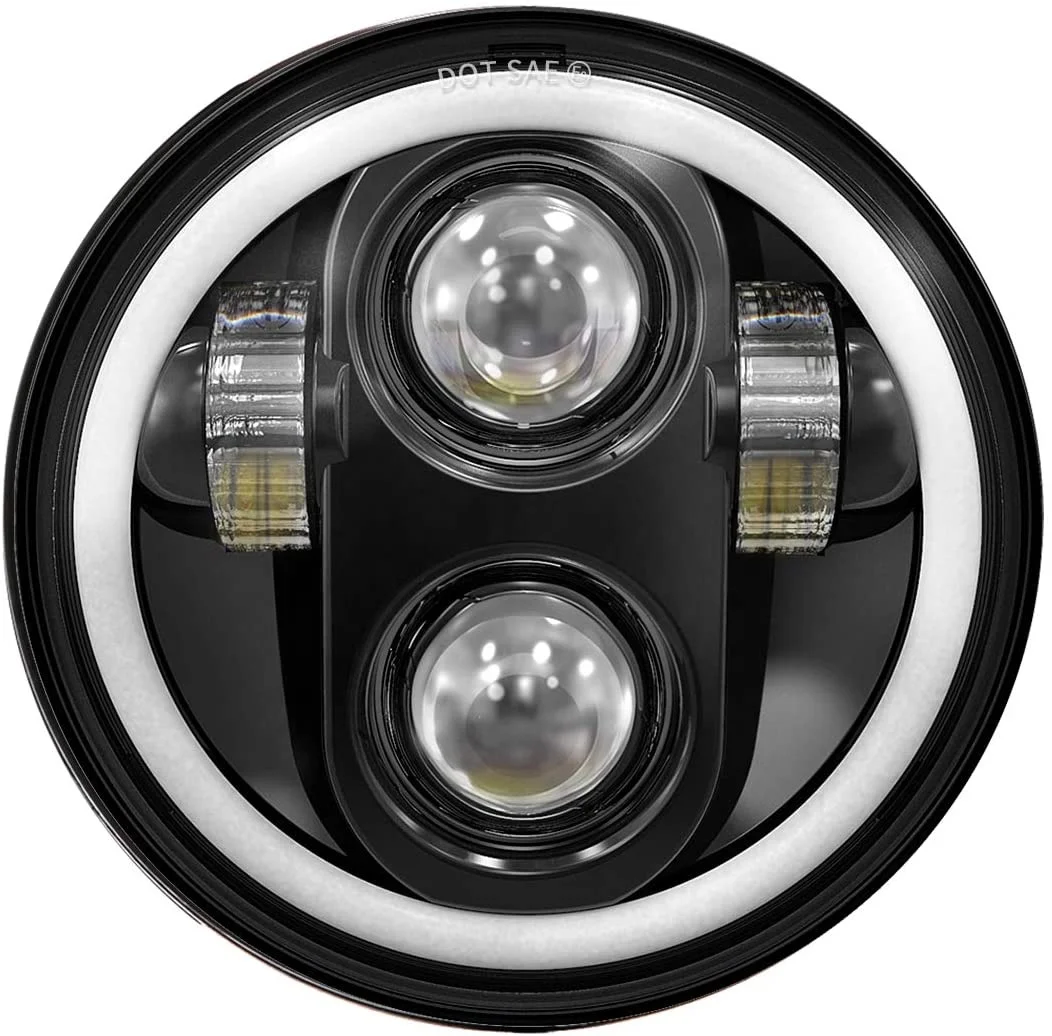 5.75" LED Head Light Lamp Fit For Harley Dyna Fat Street Bob Super Wlid Glide 