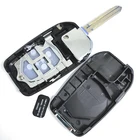 Key T-oyota Modified Flip Folding 3 Buttons Key Shell Case TOY43 Keyway With Logo