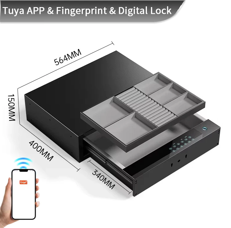 product ceqsafe smart american high security electronic digital code lock drawer hidden safe box-5