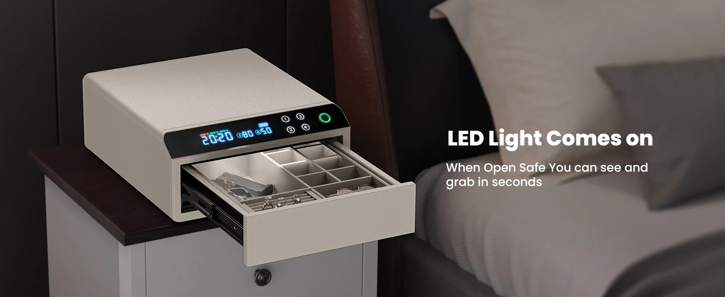 CEQSAFE Europe Market High-end Password Locker Leather Bluetooth Drawer Safe Jewelry Watch Winder Safe Box details