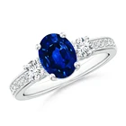 Wedding Ring Fine Workmanship 14K White Gold Women Gemstone Wedding Ring Natural Sapphire Ring