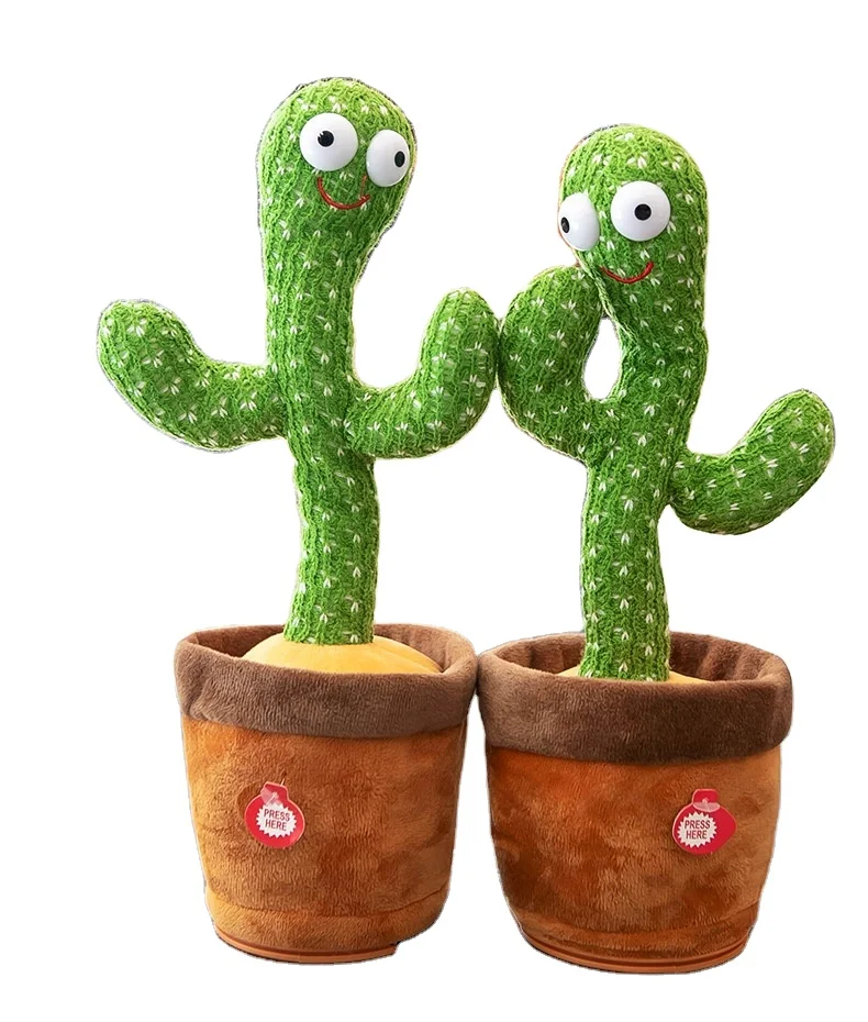 Dancing Cactus Plush Toy Electronic Shake Funny Childhood Toy Home Decor Toys DE 