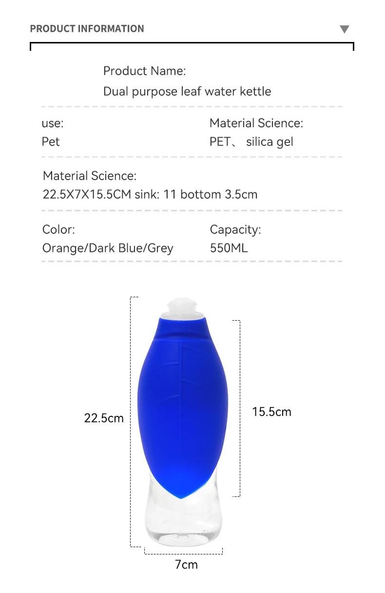 Pet Water Cup Outdoor Dog Walking Water Dispenser Portable Feeding Water Bottle Pet Products factory