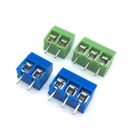 5 Blocs Terminaux KF301 5,0 Mm 2 Broches PCB Vert - Bornes Clema - Neufs - Lot De 5