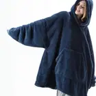 Sweatshirt- Oversized Blanket Hoodie Sweatshirt- Fleece Lining Sherpa Hoodie Blanket For Adults Teen
