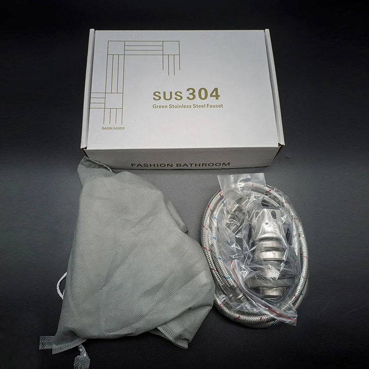 Single Handle Stainless Steel Bathroom Basin Faucet