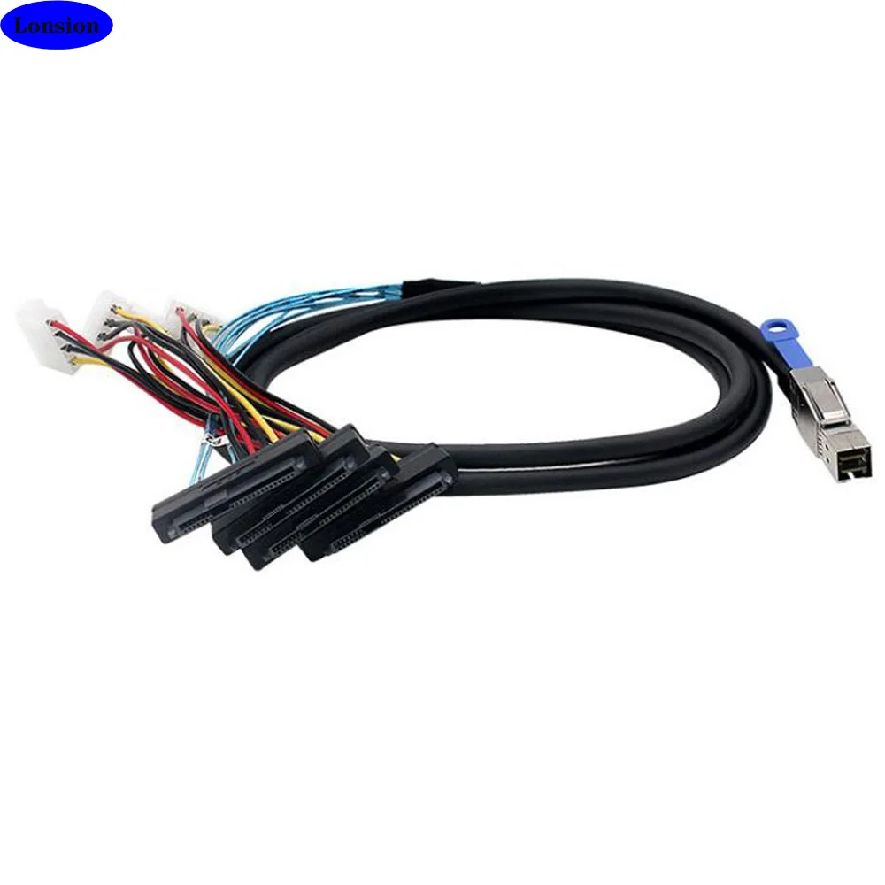 Mini Sas Hd Sff 8644 To 4 Ports Sas Sff 8482 29p Server Adapter Cables mini-sas-hd-sff-8644-to-4-ports-sas-sff-8482-29p-server-adapter-cables