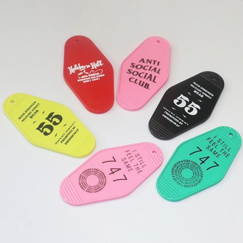Blank Hotel Motel Keychains Sublimation Keychain Blanks Double-Sided Heat Transfer Keychains Plastic Rhombus supplier