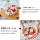 Fruit Bowl High Temperature Resistant Double Layers Luxury Glass Dry Fruit Bowl