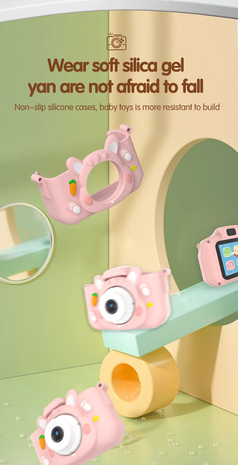 儿童相机数码2英寸屏幕即时小相机数码迷你单反可爱玩具儿童相机圣诞礼物