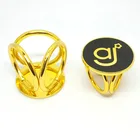 Scarf Ring Customized Metal Soft Enamel Scarf Clips 3 Circles Scarf Buckle Ring For Scarf Hijab