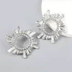 Earrings Earrings Drop Earrings Trendy Women's Alloy Diamond Sunflower Earrings Super Flash Evening Earrings