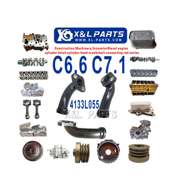 X&L Parts Engine Water Pipe 4133L055 Compatible With Caterpillar CAT C6.6 C7.1 Perkins 1104 Diesel Engine