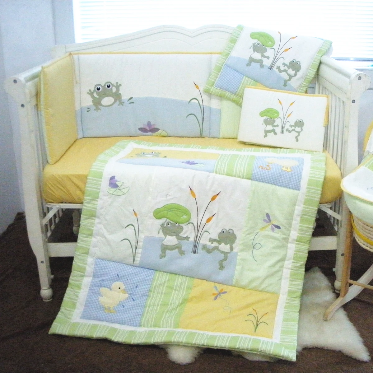 frog baby bedding
