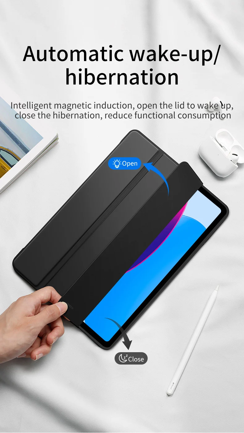 New Product ideas 2023 Case For iPad Air 4/3/3/2/1 Durable Thin Tri-fold Silicone Leather Tablet Covers Cases For iPad 10th 10.9