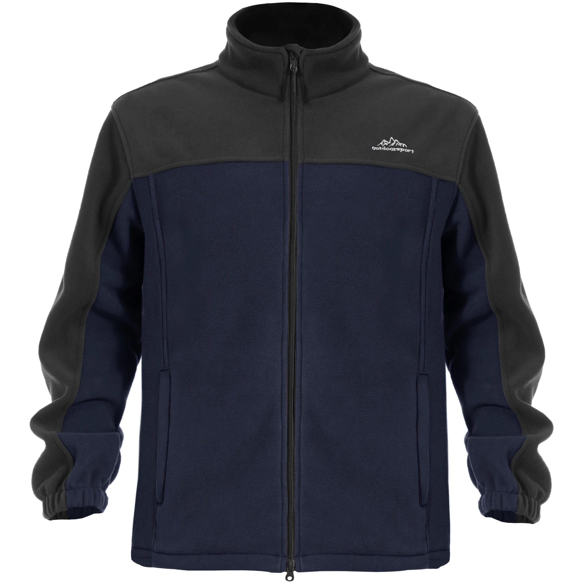 Men's Tactical Soft Shell Polar Fleece Jacket Stand Collar Windproof Hiking Jacket Coat