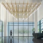 Custom Stainless Steel Acrylic Decor Luxury Hotel Lobby Show Room Home Custom Project Large Led Chandelier Light