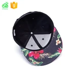 Cap Flower Print Brim Blank Adult Snapback Cap