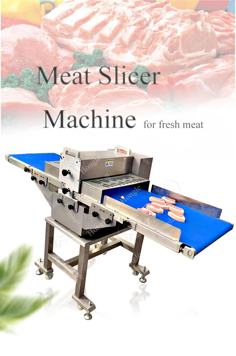 Meat Strip Cutter Fresh Beef Jerky Slicer Flake Pork Meat Cutting Slicing Machine Chicken Breast Slice Making Machine factory