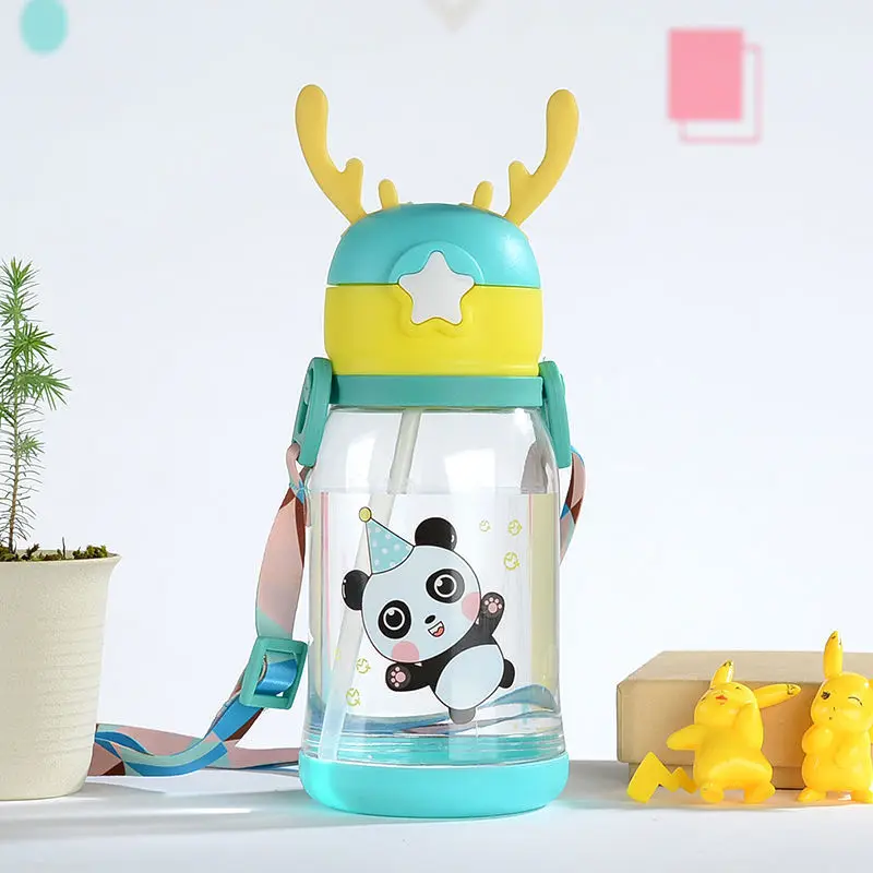 550ML Children Water Bottle for School Outdoor Travel Cute Cartoon