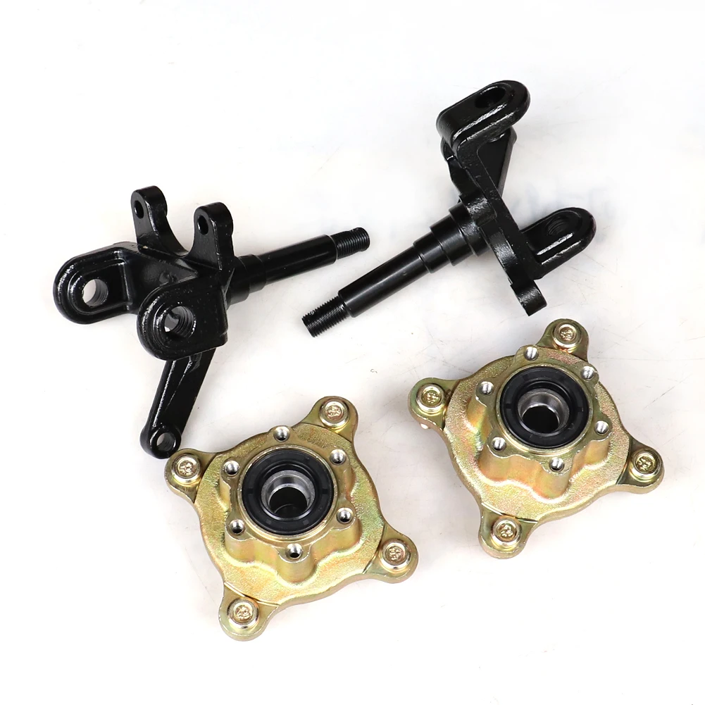 Steering Strut Knuckle Spindles With Brake Disc Wheel Hubs Fit For