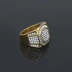 Gold Ring Nightclub Clubbing Diamond Gold Ring Titanium Steel Exaggerated Hip-Hop Ring
