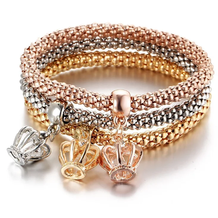 Fashion 3pcs/set Elastic Charm Bracelet 
