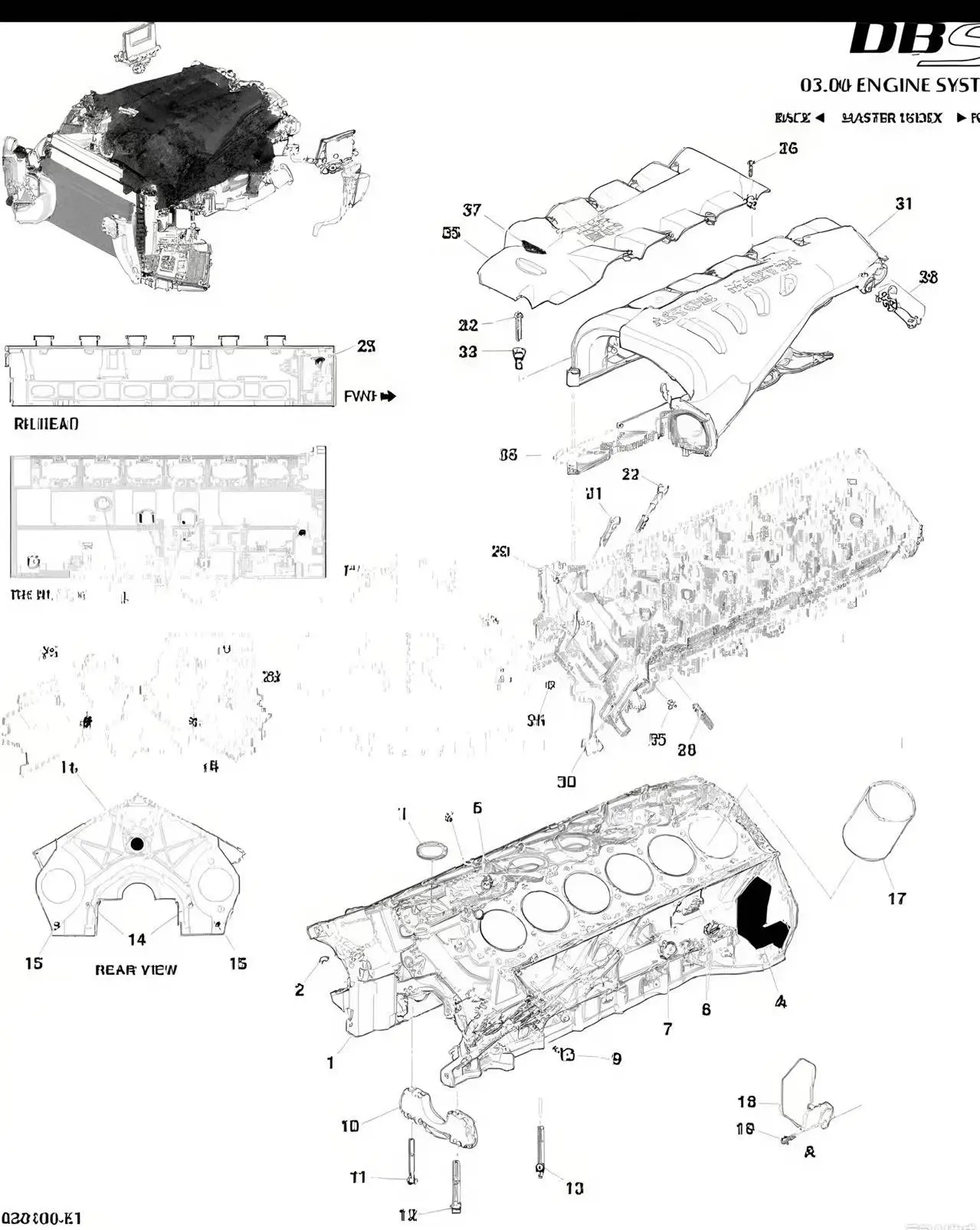Original Used Metal Engine For Aston Martin Rapider DB9 Virage DBS AD43-6010-AA High Performance Cylinder Block Assembly details