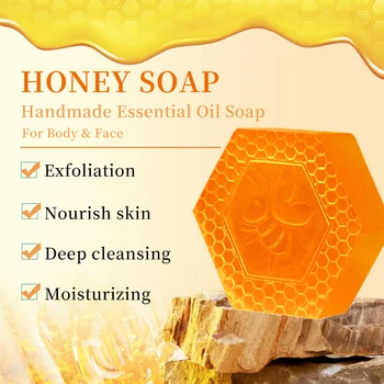 OEM Wholesale Organic Honey Soap Handmade Beeswax Body Wash Moisturizing and Whitening for Face and Body Natural Ingredients