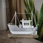 Wood Craft Wood YBOX Handmade American Ocean Style Table Standing Boat MDF Home Decor Wood Craft