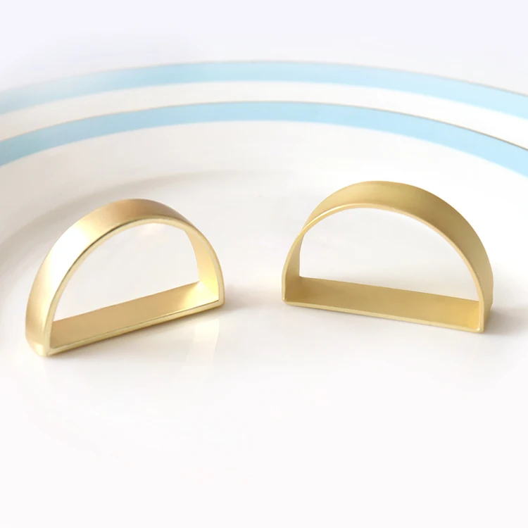 Gold Hotel Restaurant Napkin Rings Upscale Dinner Support ODM Customized Napkins Logo Metal Napkins Rings