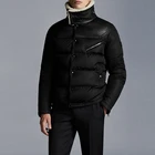 Coat Padded Filled Bubble Puffy Black Winter Custom Logo Puffer Blank Jacket Oversized Men's Down Coat