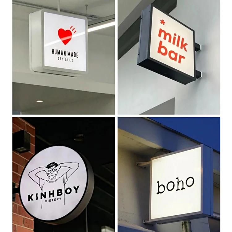 product standard low voltage rust free galvanized steel rectangular lighting plaque address signs houses acrylic box sign-9