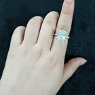 9k/10k/14k/18k Solid Gold 9*11mm Radiant Cut Moissanite Luxury Rings Jewelry Women