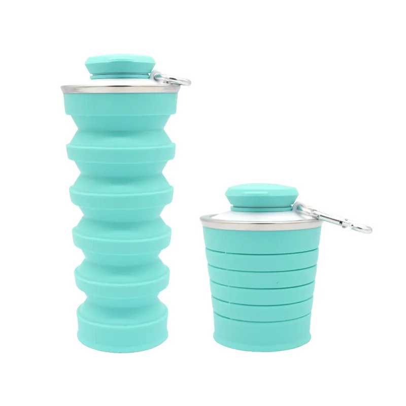 Collapsible Silicone Travel Cup -The Genuine Foldable 500ml Drinking Cup Water Bottle
