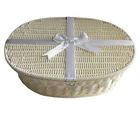 Oval Plastic Box Wholesale Customized Good Quality Oval Plastic Woven Gift Bread Decoration Box