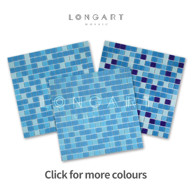 China Factory Longart Glass Mosaic Mixed Color Hot-Melting Glass Mosaic For Home Wall Tiles With Good Quality