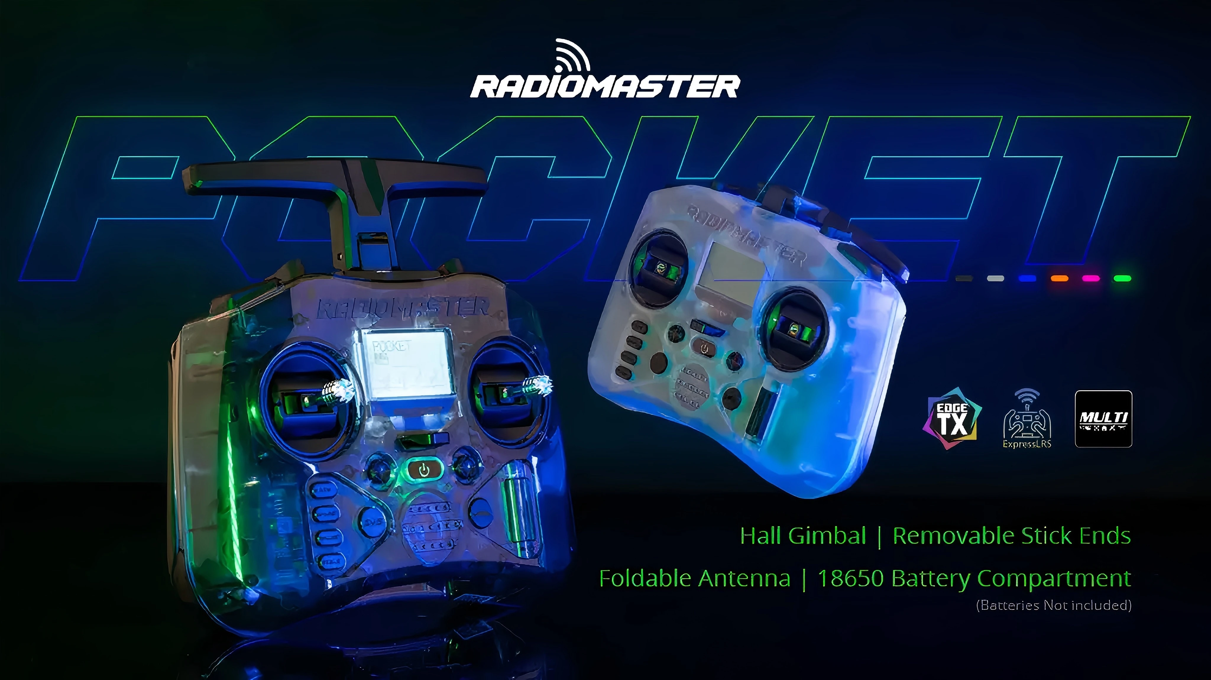 Radiomaster Pocket 2.4GHz CC2500/ELRS Portable Small Size Foldable Antenna Remote Control for Fpv Drone Racing Car 0