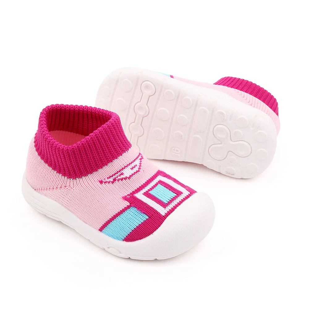 Boys and Girls Soft-Sole Flying Knitting Shoes Non-Slip Breathable for Leisure Sports for Walking in Autumn factory
