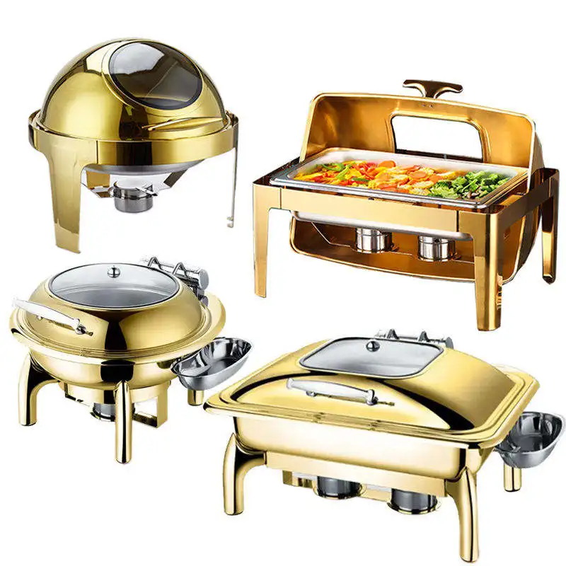 Luxury Buffet Chafing Dish In Dubai Stainless Steel Chef Litre Food