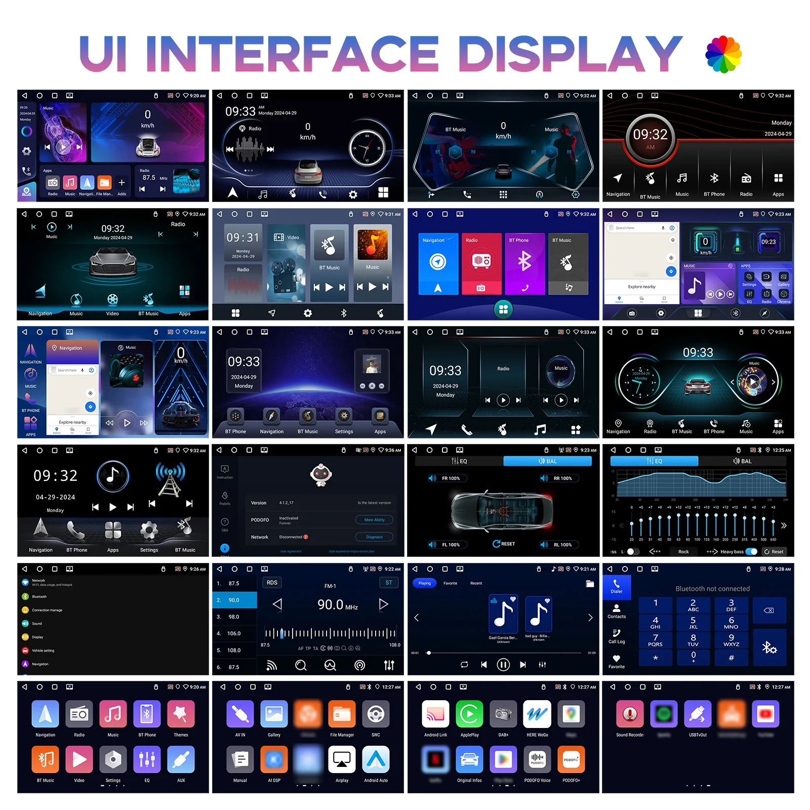android auto gps wifi fm rds ai dsp bt eq a4170-17