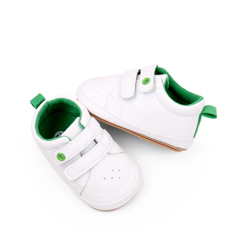 Wholesale Unisex Spring Autumn Baby Casual Shoes White Prewalker First Walking Shoes Boys Girls Breathable Lightweight Solid factory