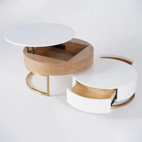 Nova Luxury Living Room Design Furniture Wooden Desk Coffee Table Set