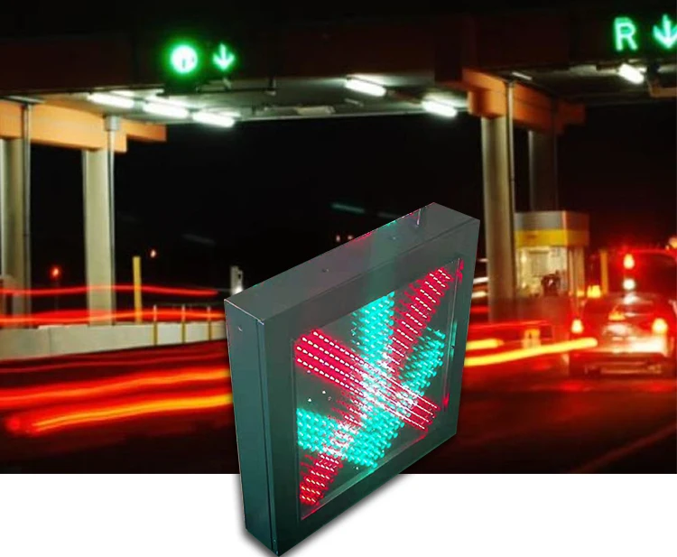 Reversible Lane And Toll Plaza Signs Red Cross Green Arrow Led