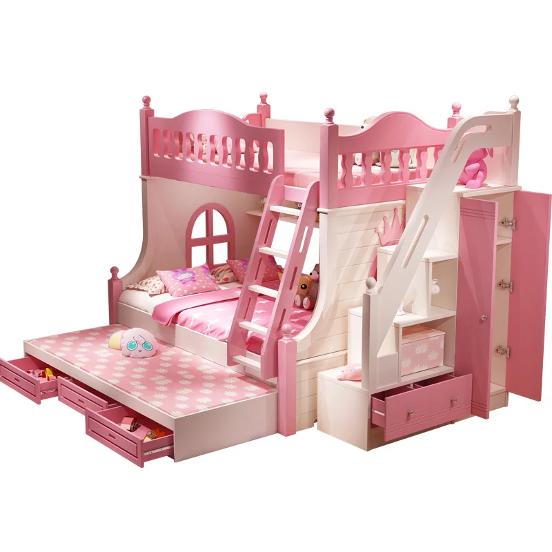 castle bunk bed with slide