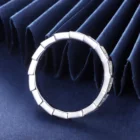 Ring Ring Silver S925 Sterling Silver Luxury White Moissanite Engraved Diamonds Ring Engagement Wedding Party Jewelry