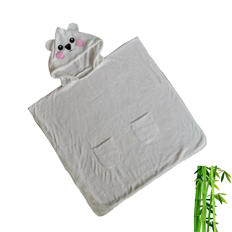 Children's bath towel cape absorbent boys and girls bathrobe winter bamboo hooded baby towel