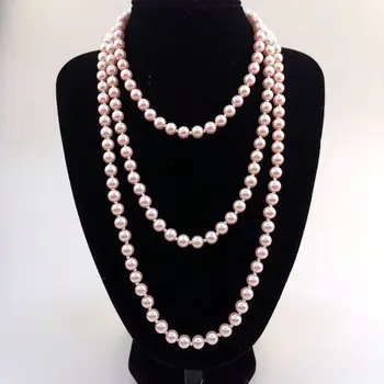 Multi-layer glass imitation pearl necklace wild vintage necklace for women jewelry