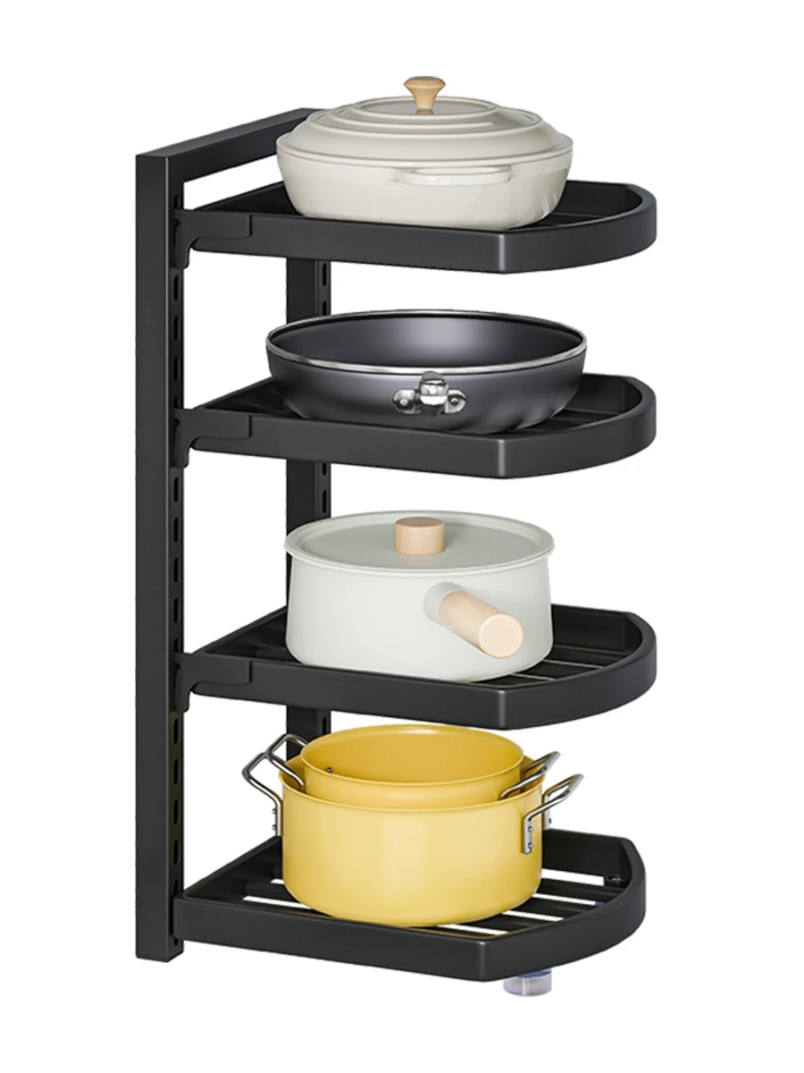 2022 new multi layer kitchen pot rack layered storage rack table corner sink cabinet storage rack